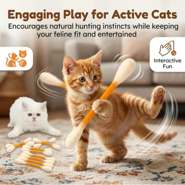 Last Day Buy 1 Get 1 Free Swabs Large Size Cat Toys with Catnip