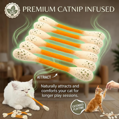Last Day Buy 1 Get 1 Free Swabs Large Size Cat Toys with Catnip