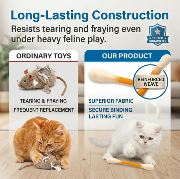 Last Day Buy 1 Get 1 Free Swabs Large Size Cat Toys with Catnip