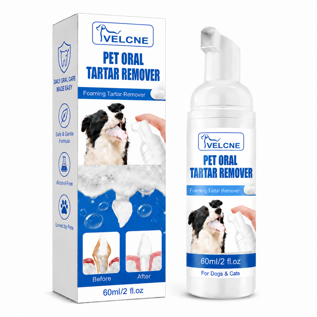 VELCNE™ Pet Dental Tartar Care Spray for Dogs & Cats