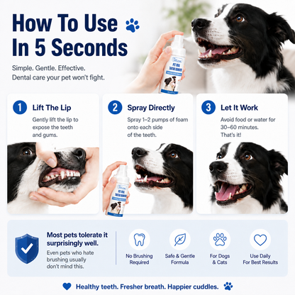 VELCNE™ Pet Dental Tartar Care Spray for Dogs & Cats